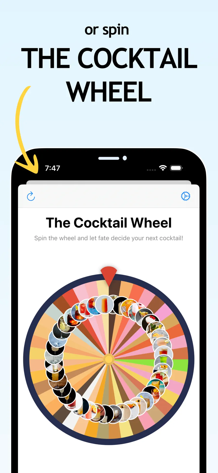 The Cocktail Wheel, for when you cannot decide